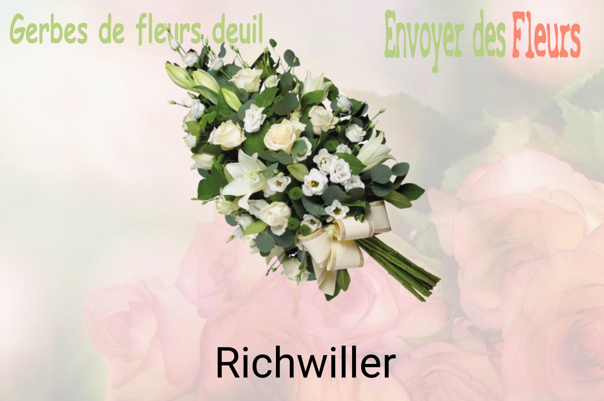 Gerbe de fleurs de deuil livrée à Richwiller